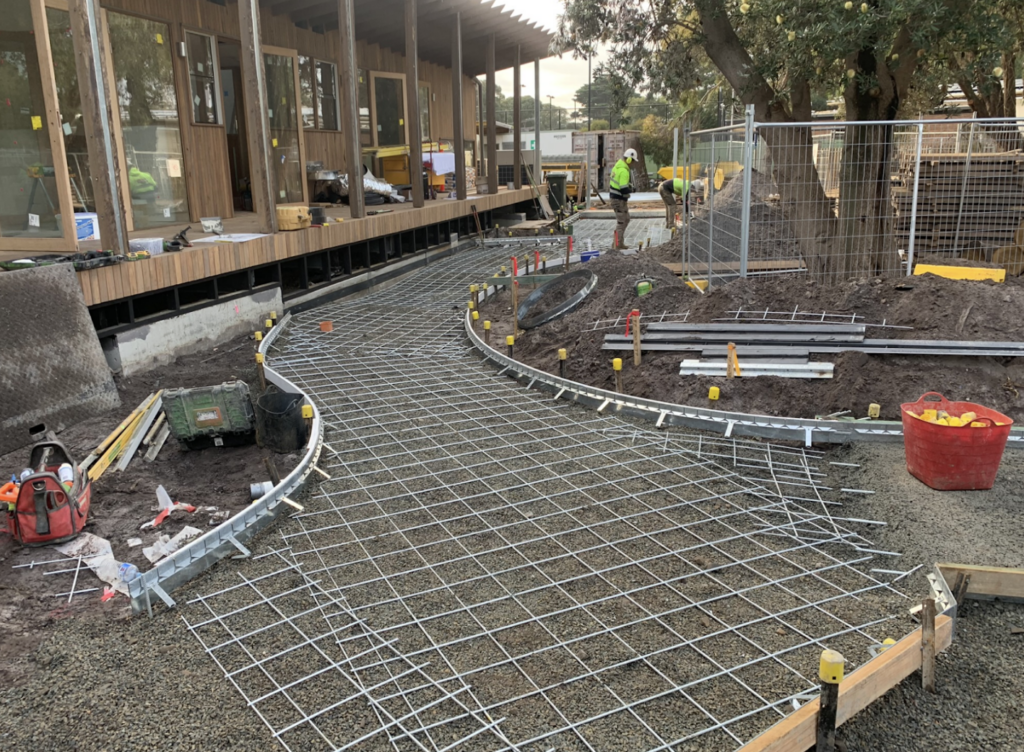 Planning permeable paving installation for a pathway