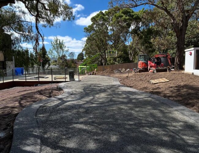 Permeable Concrete and Paving – Lysterfield Aged Care Facility
